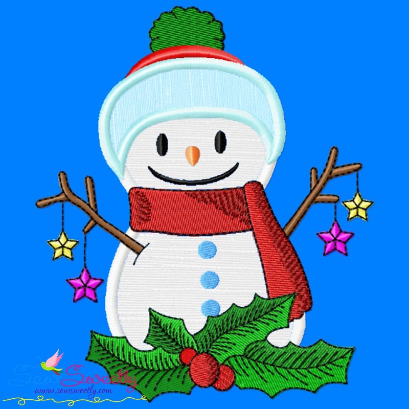 Download Christmas Snowman Applique Design Bundle For Christmas ...