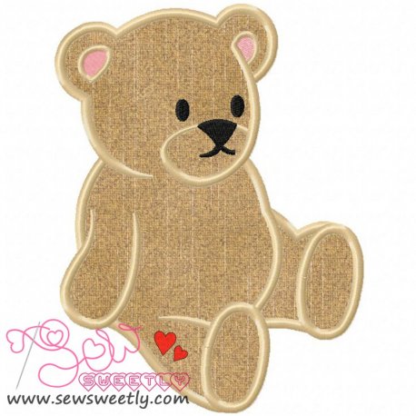 Teddy Bear Machine Applique Design