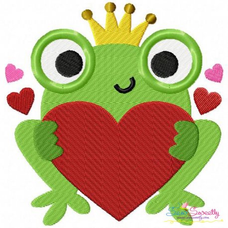 Download Valentine Frog Embroidery Design For Valentine S Day Projects