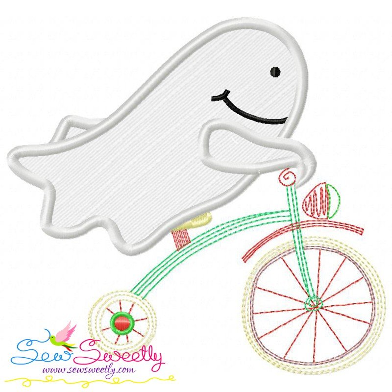 Download Halloween Bike- Ghost Machine Applique Embroidery Design ...