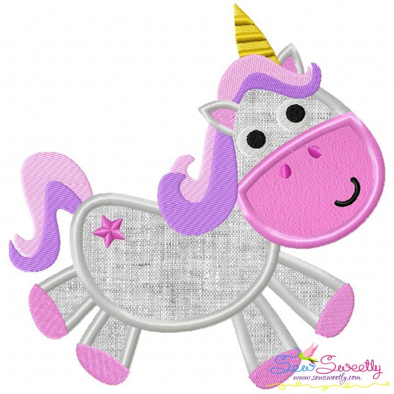 Download Pink Unicorn Machine Embroidery Applique Design