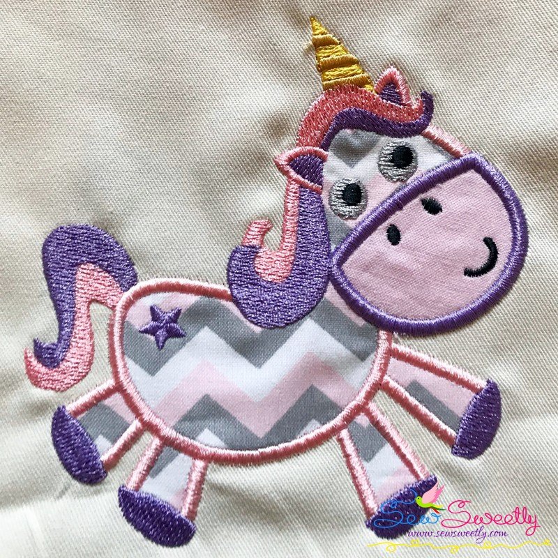 Download Pink Unicorn Machine Embroidery Applique Design