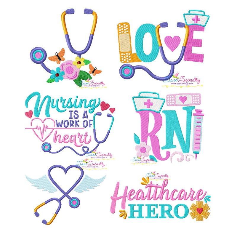 Download Nursing Medical Lettering Embroidery Design Bundle-1 ...